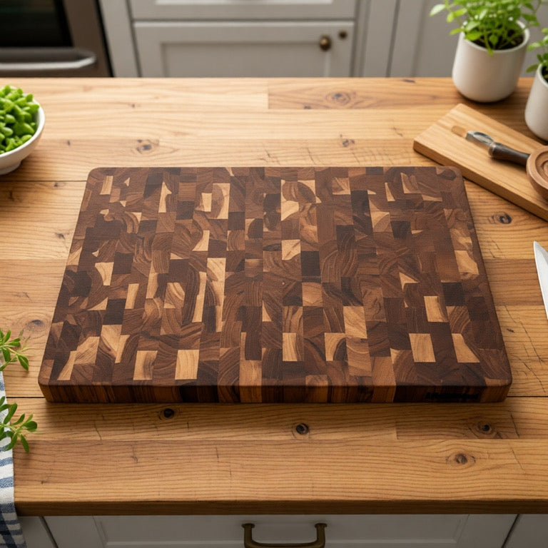 Wooden End Grain Cutting Board>Model > CB 08-1